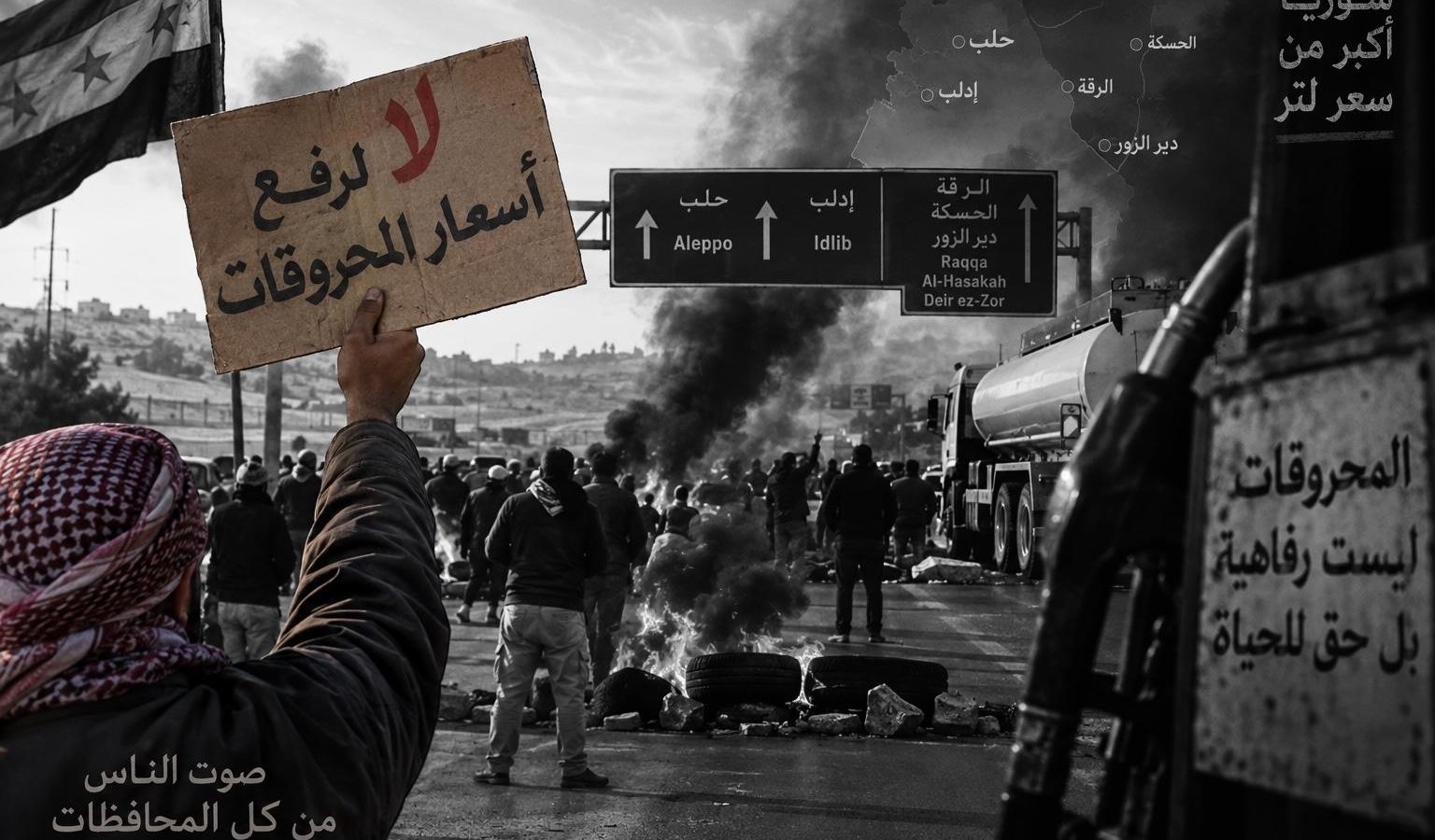 المحروقات تشعل الشارع في مدن سورية.. احتجاجات وقطع طرق رفضاً لزيادة الأسعار