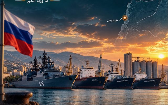أربع سفن روسية تصل طرطوس في أول إمداد بحري بعد الاتفاق مع دمشق