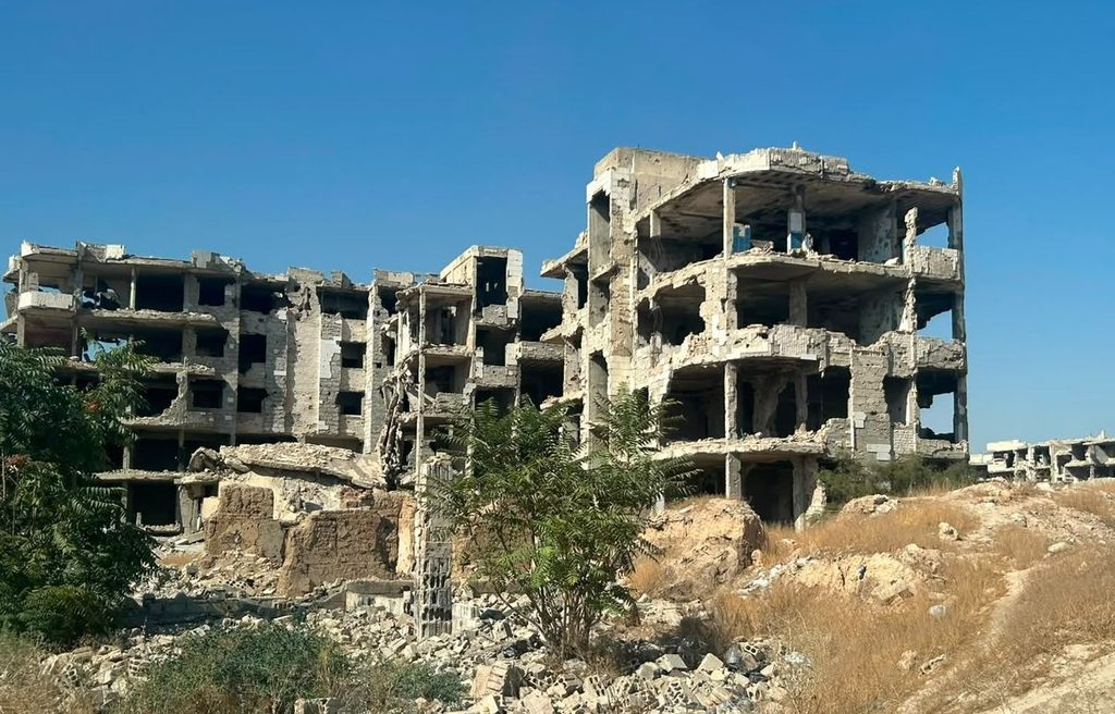 دمار حي جوبر الدمشقي في صورة التقطها الفريق الهولندي